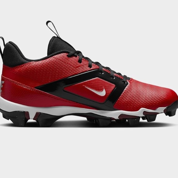 Nike Men’s Alpha Menace 4 Shark Cleats Red Black Size 11 - Picture 3 of 9